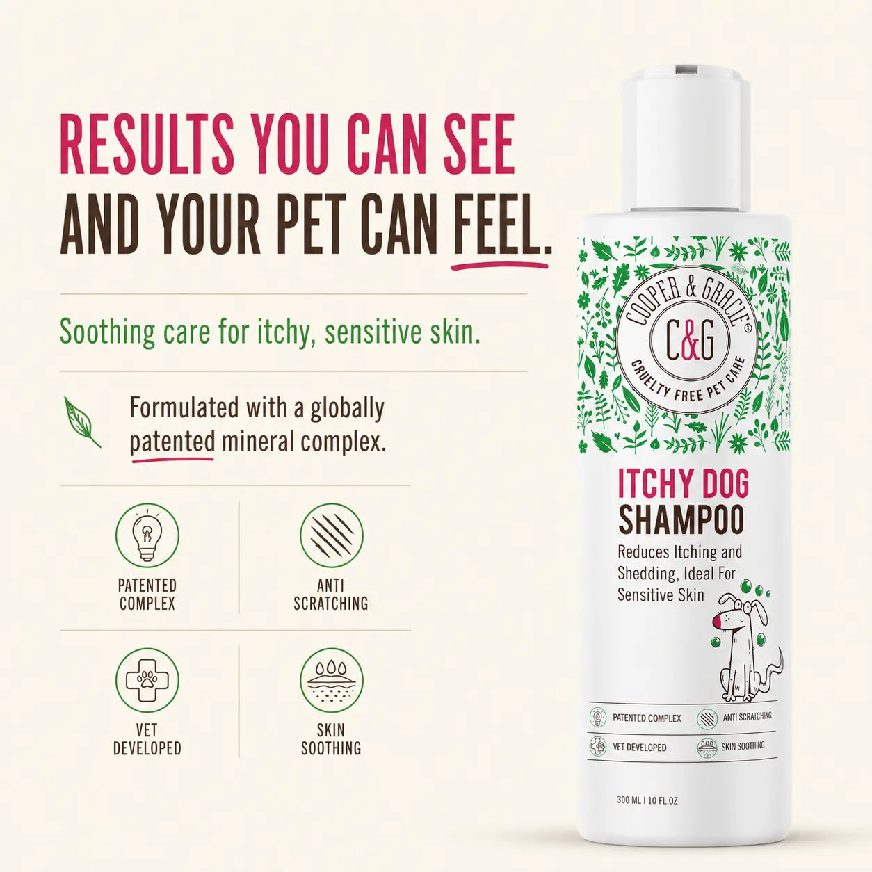 Dead Sea Itchy Dog Shampoo – 300Ml | Soothes Irritation & Supports Skin Hygiene