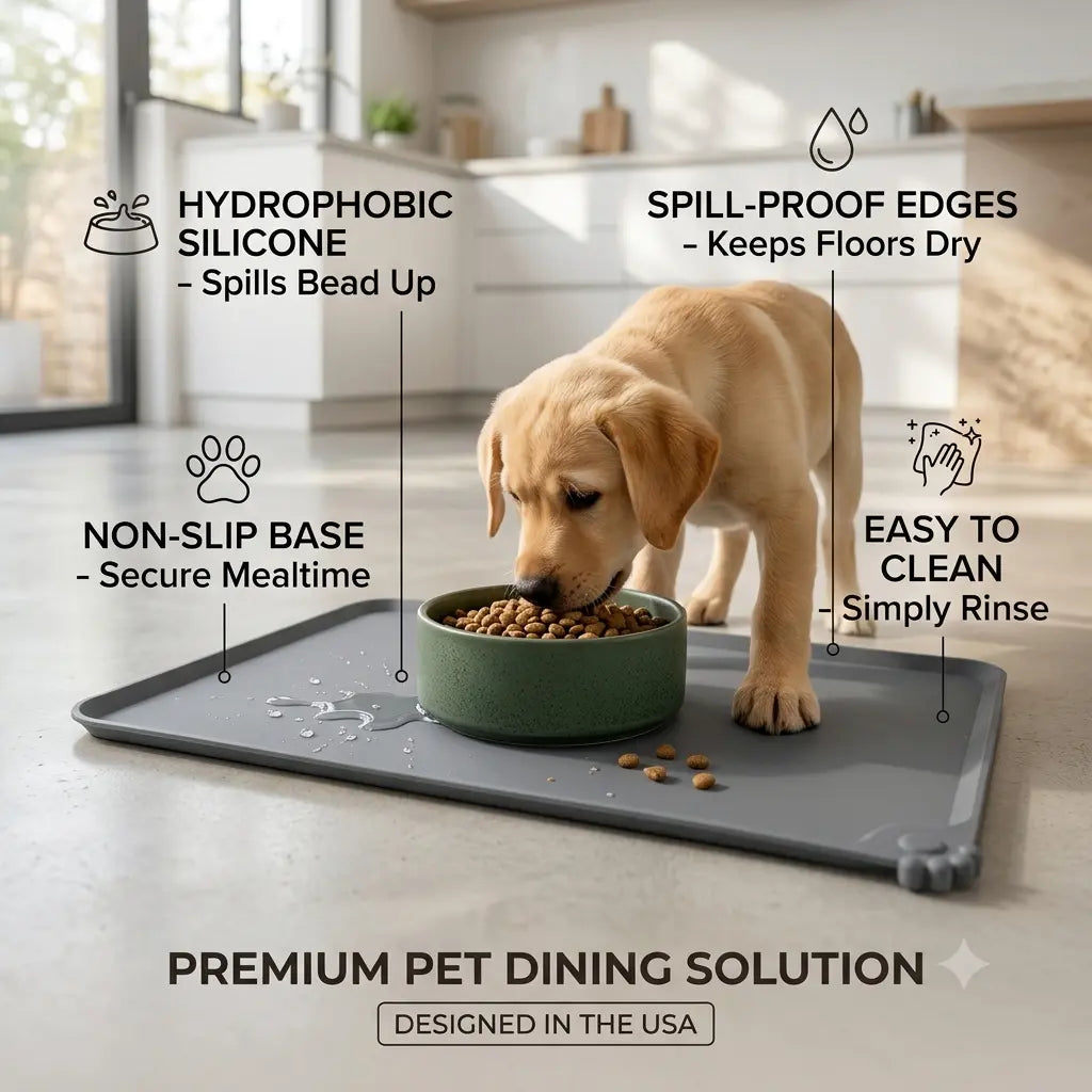 Premium Waterproof Silicone Pet Feeding Mat for Dogs and Cats