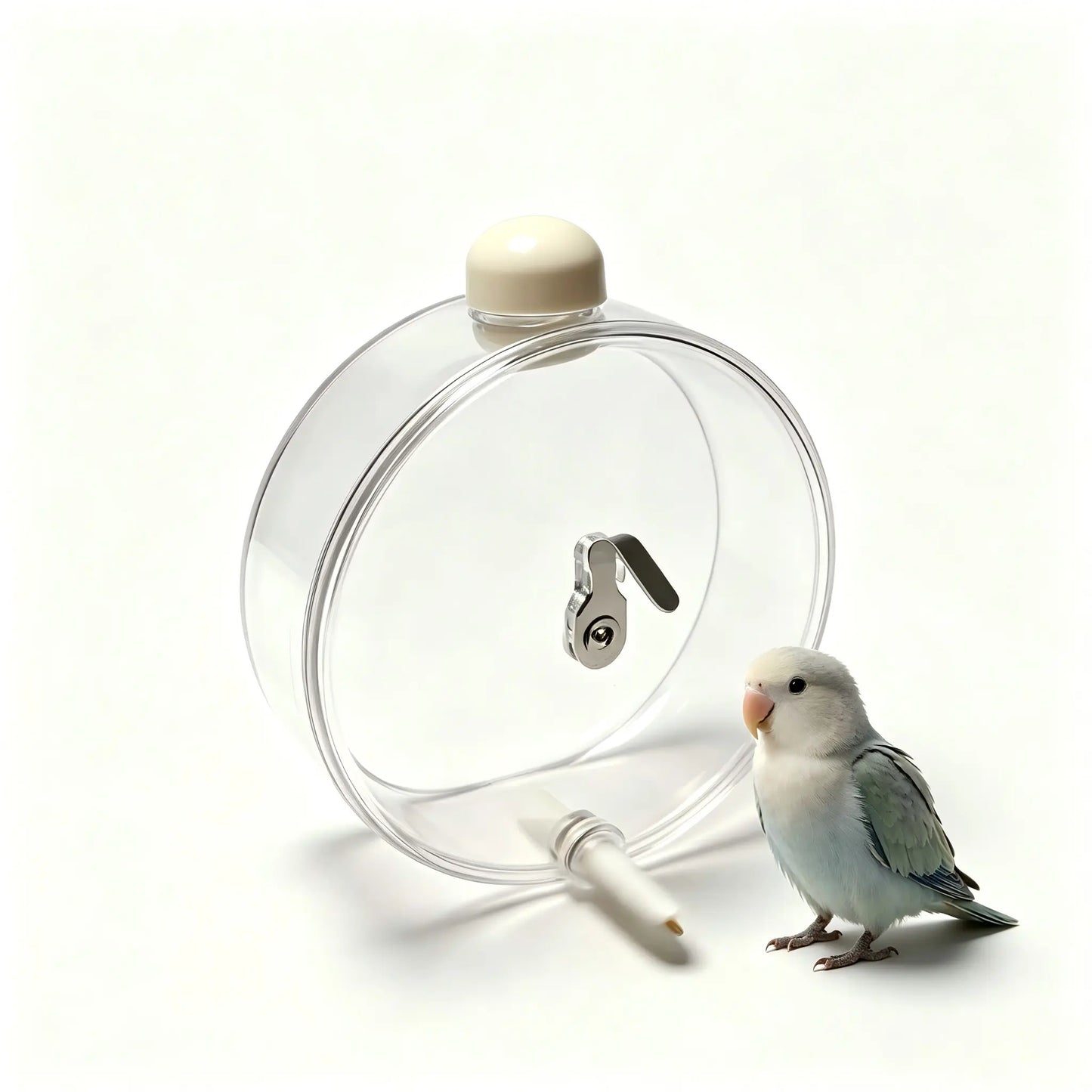 Space Capsule Automatic Bird Water Dispenser, Large Bird Cage Water Feeder for Budgies Cockatiels Parakeets, Hanging Pet Waterer