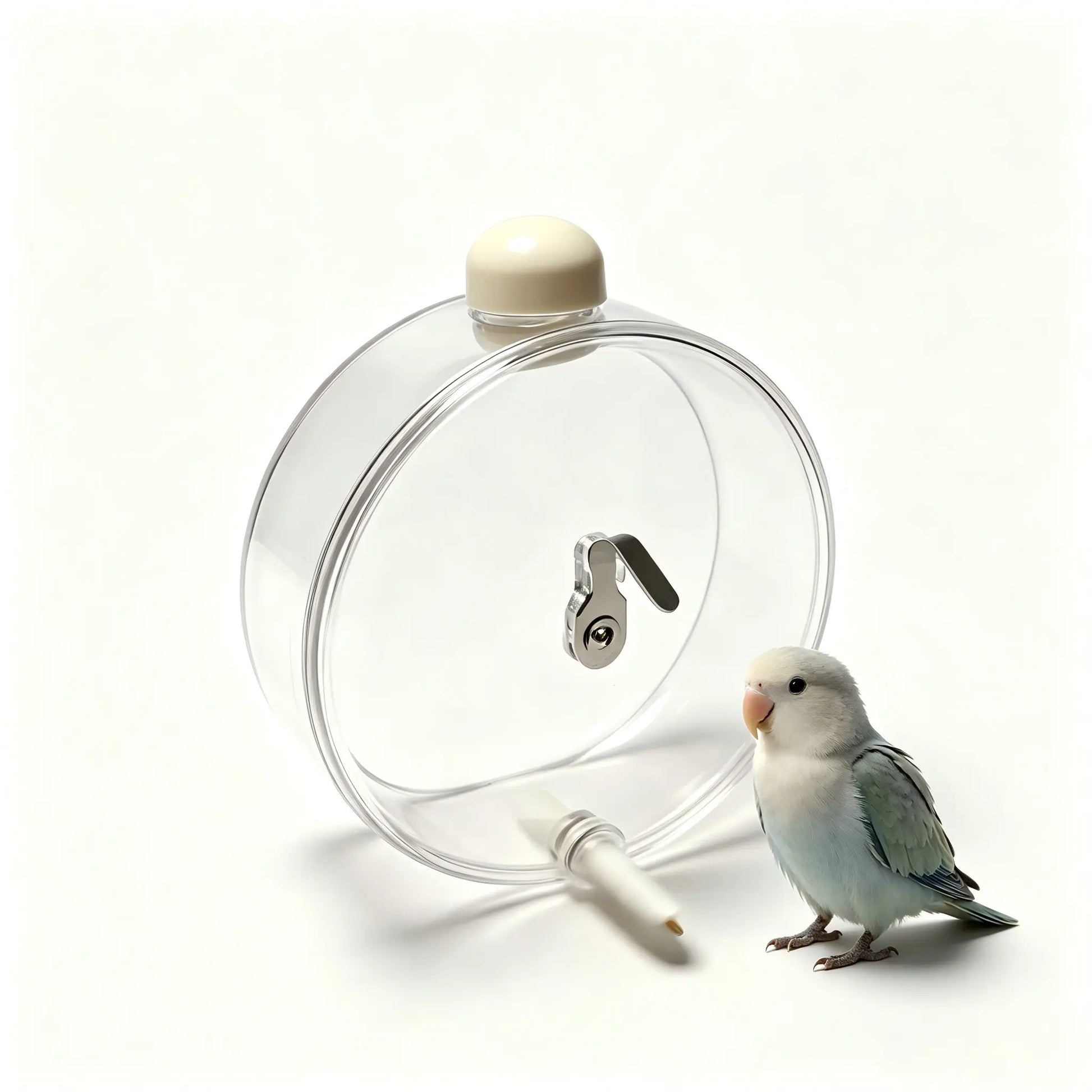 Space Capsule Automatic Bird Water Dispenser, Large Bird Cage Water Feeder for Budgies Cockatiels Parakeets, Hanging Pet Waterer